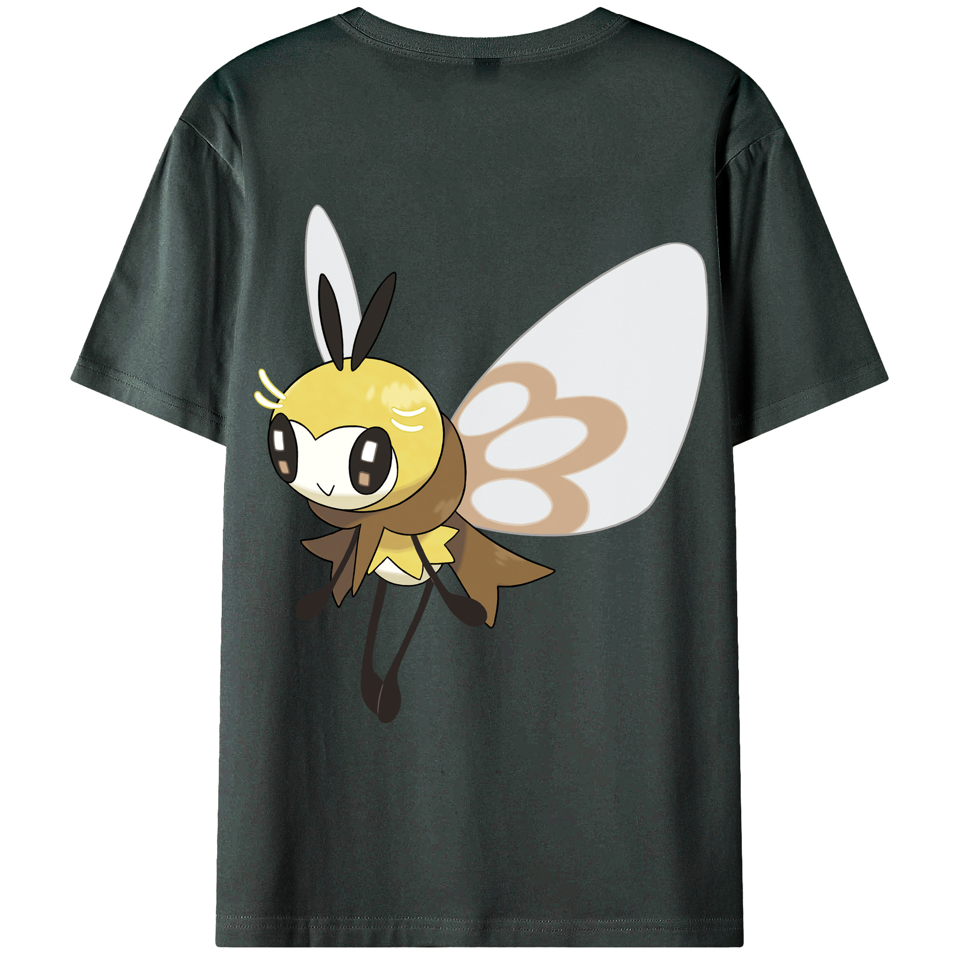 （画像用） ポケットモンスター Pokémon 綿100％ メンズ半袖Tシャツ（バックプリント） 通気性